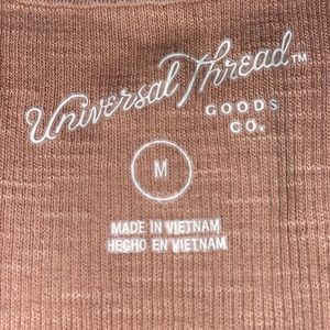 Universal thread size M ribbed tank dusty rose